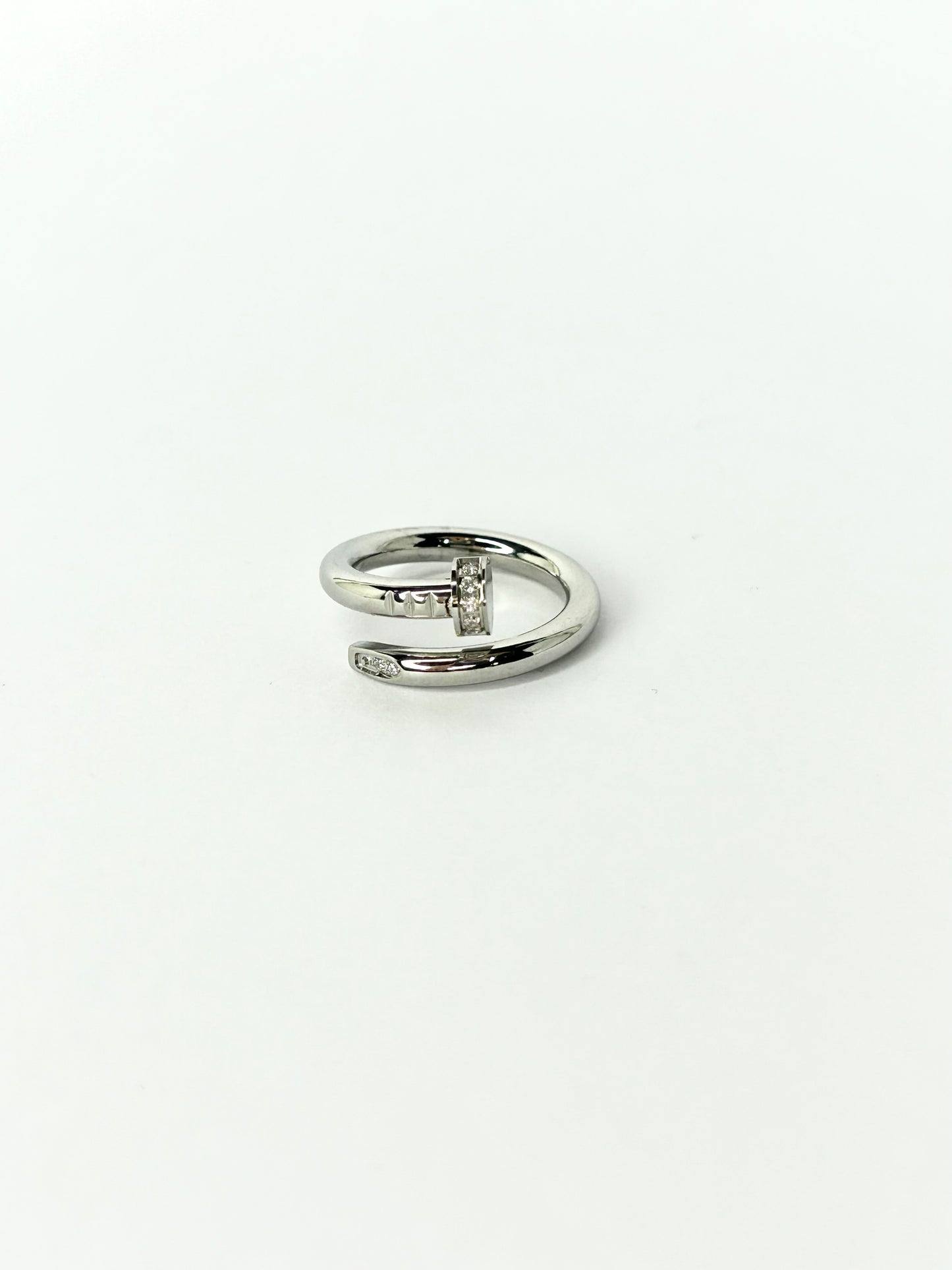 Nailed It Diamond Twist Ring