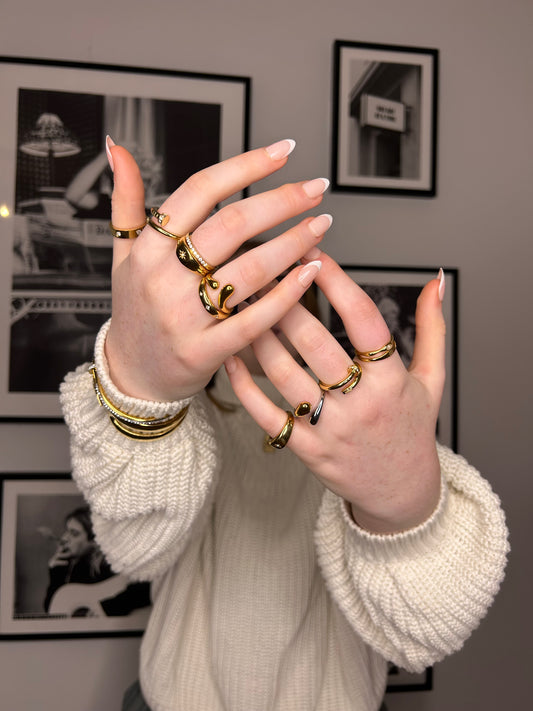 Clara Rose Quarz Gold Ring