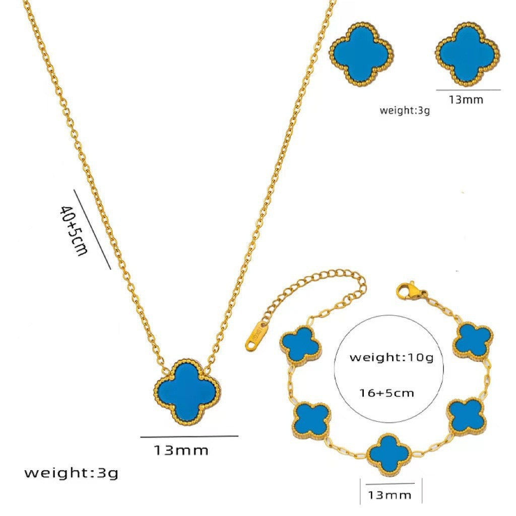 Royal Blue Clover Bracelet