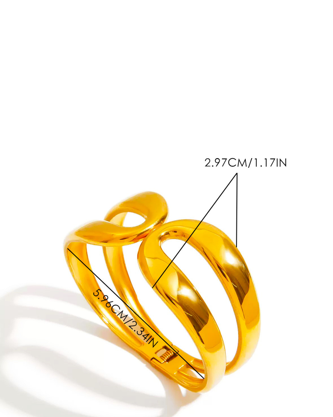 Show Stopper Gold Chunky Bangle