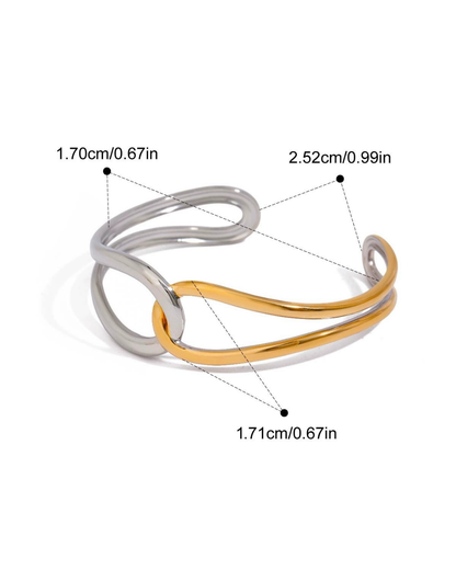 Mixed Metal Majorca Bangle