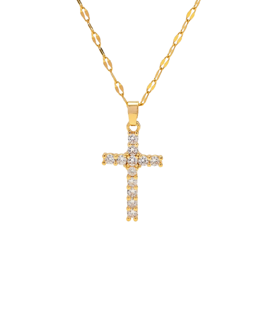 Gold Diamond Cross Necklace