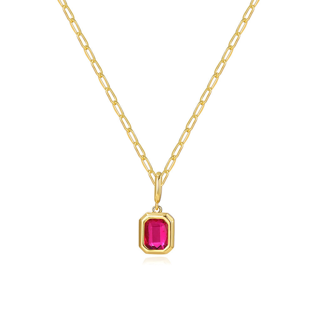 Birthstone Baddie Pendant Necklace