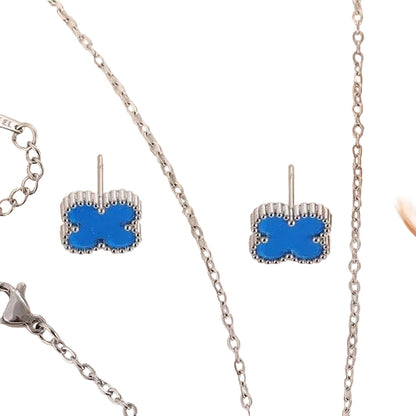 Royal Blue Clover Earrings
