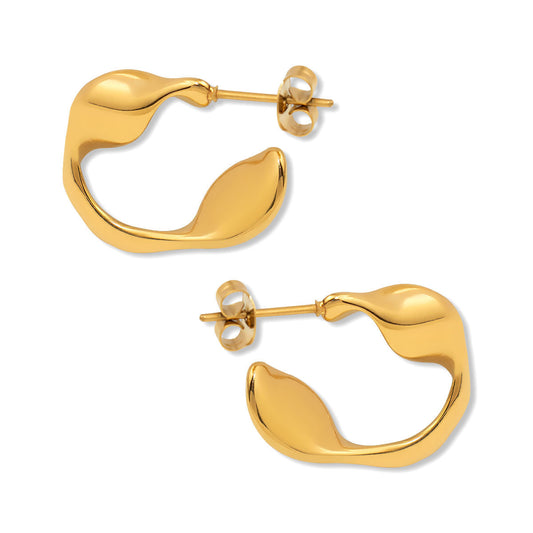 Twist it up Gold Hoops