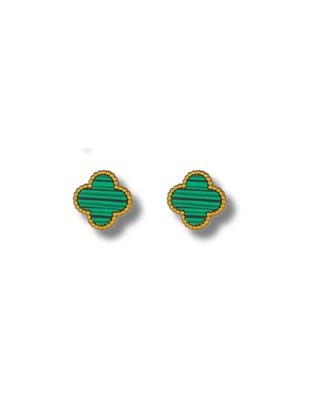 Emerald Green Clover Earrings