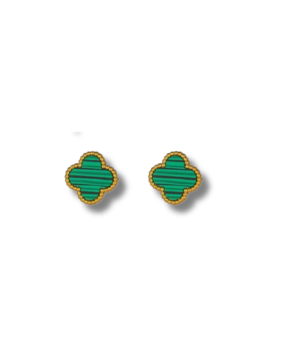 Emerald Green Clover Earrings