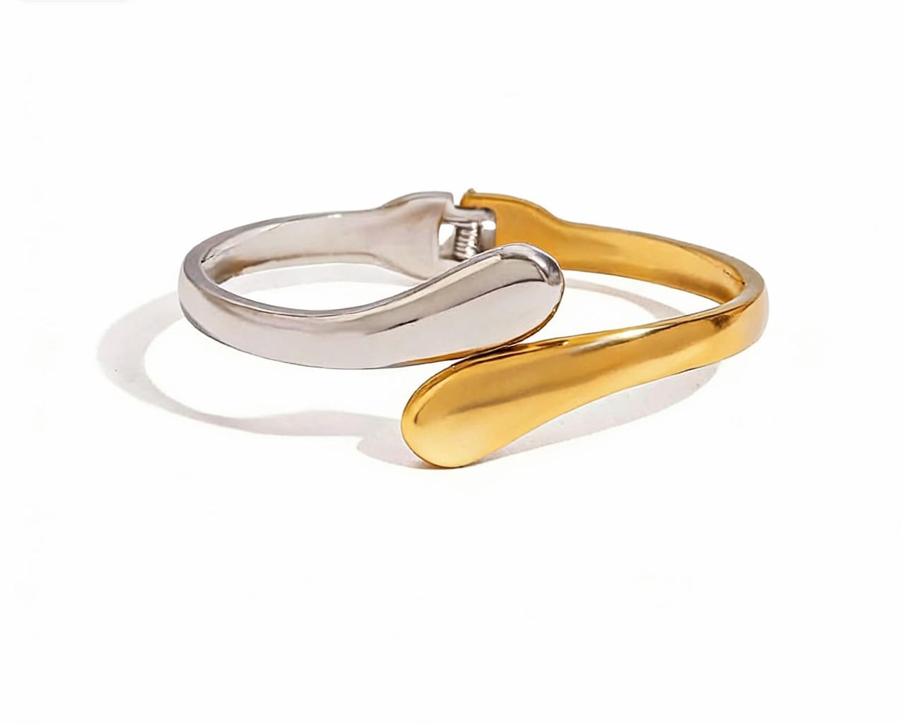 Mixed Metal Swoop Bangle