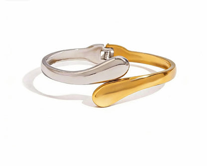 Mixed Metal Swoop Bangle
