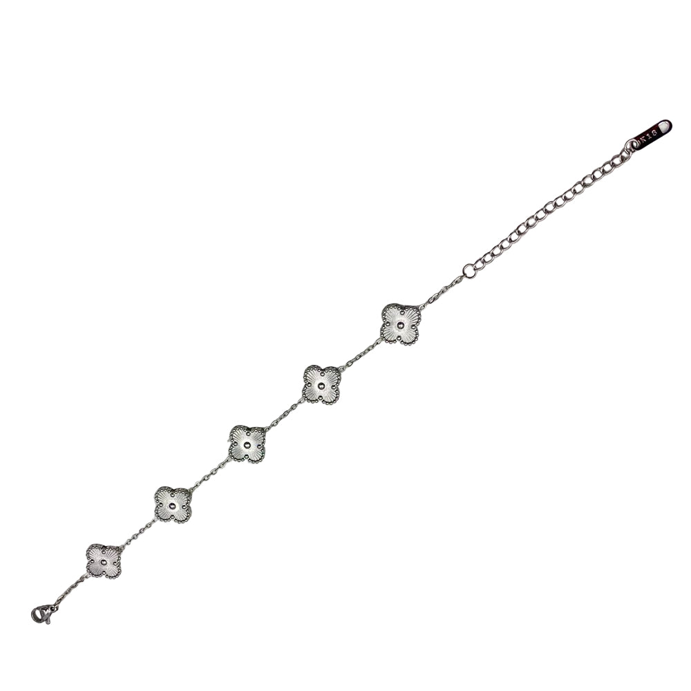 Clover Chrome Silver Bracelet