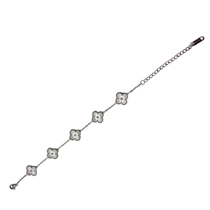 Clover Chrome Silver Bracelet