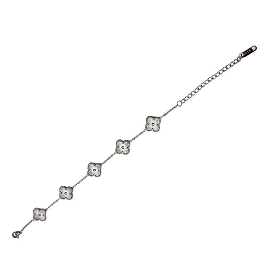 Clover Chrome Silver Bracelet