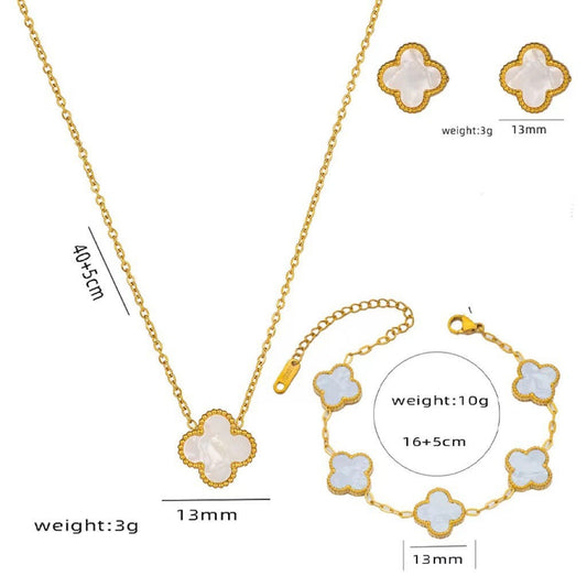 Whimsy White Clover Necklace