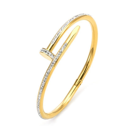 Nailed It Diamond Twist Bangle
