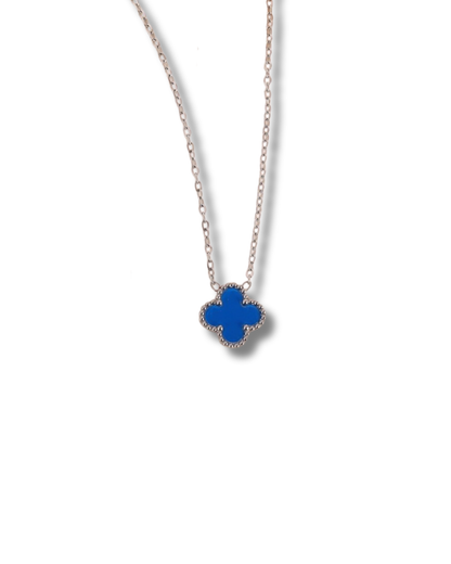 Royal Blue Clover Necklace