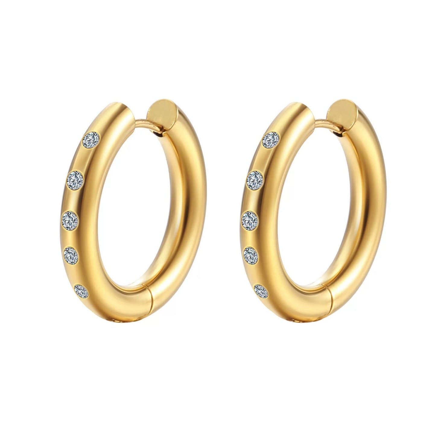Get'em Girl Diamond Hoops