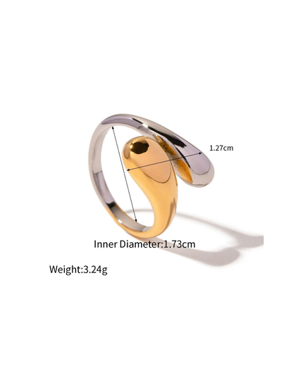 Mixed Metal Twist Tonight Ring