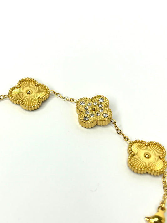 Clover Diamond Gold Bracelet