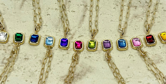 Birthstone Baddie Pendant Necklace