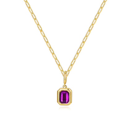 Birthstone Baddie Pendant Necklace