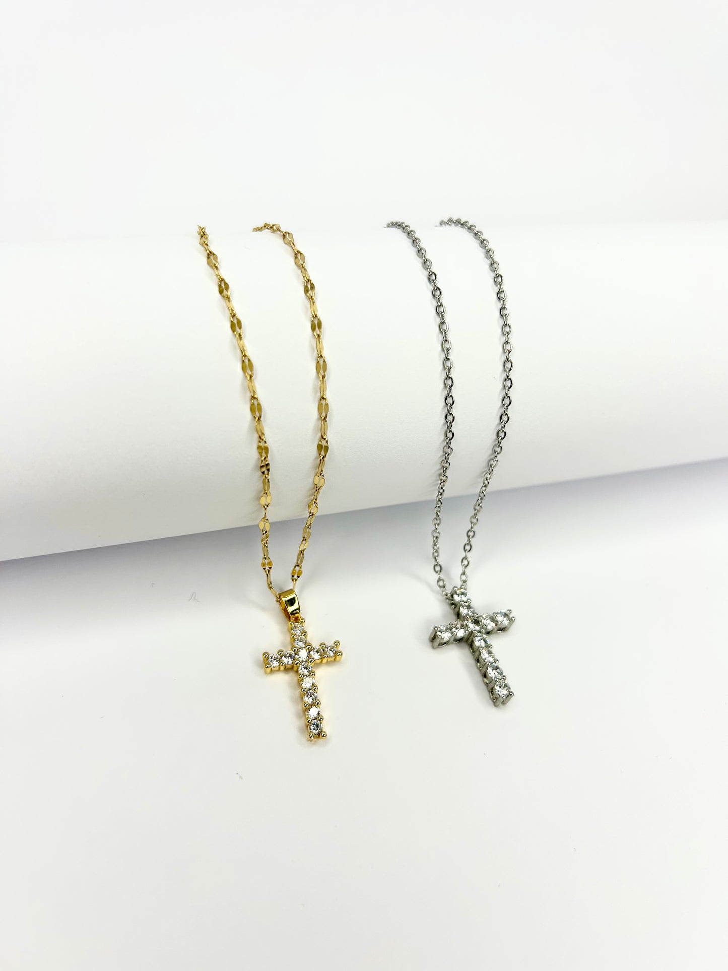 Gold Diamond Cross Necklace