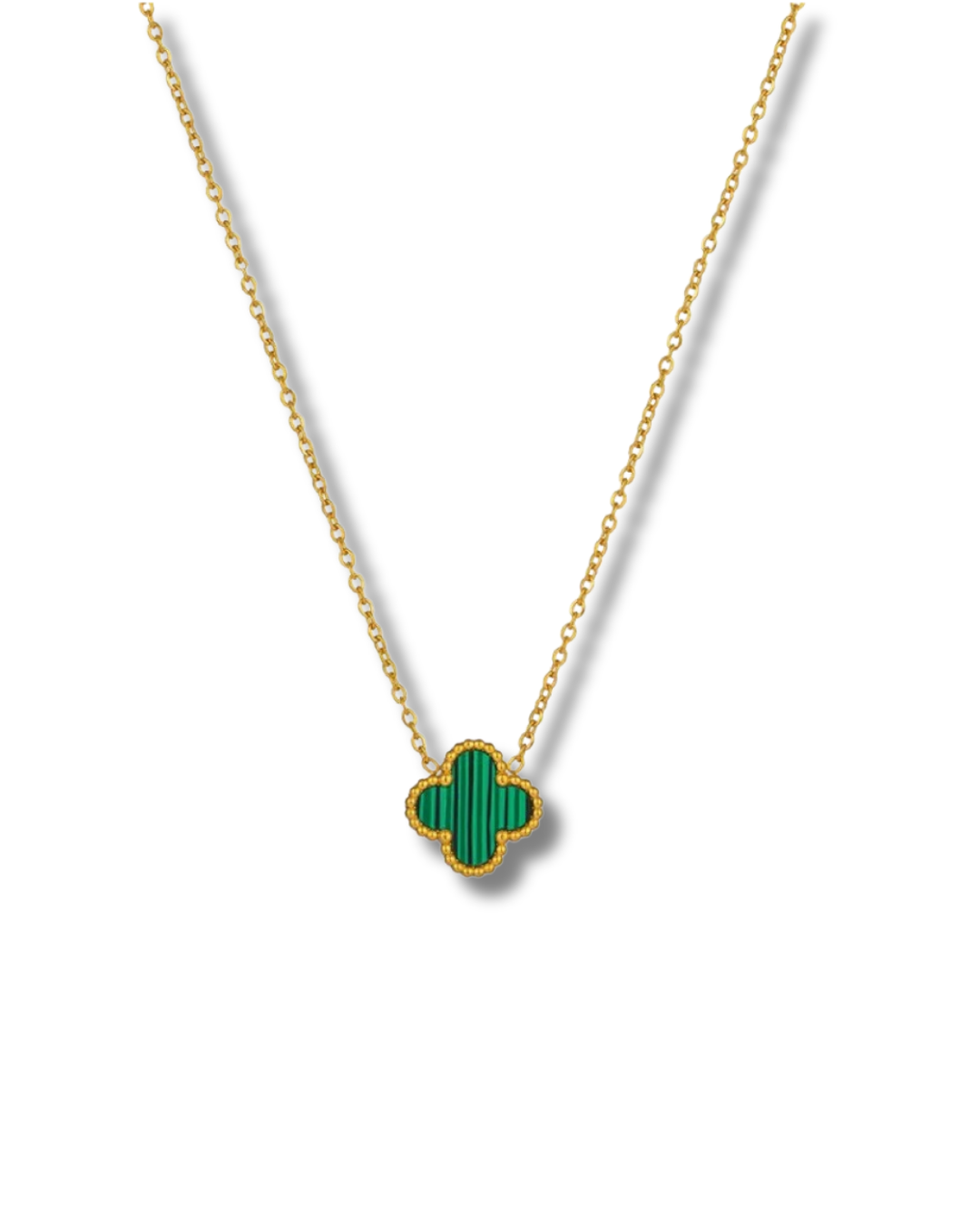 Emerald Green Clover Necklace