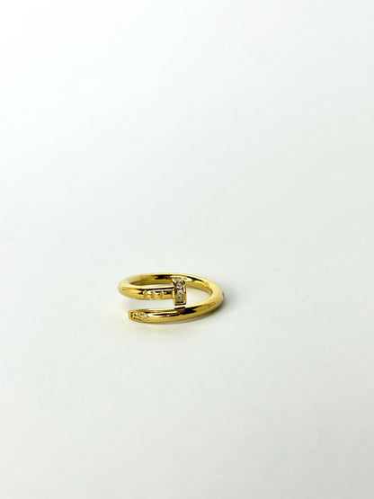 Nailed It Diamond Twist Ring