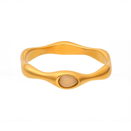 Clara Rose Quarz Gold Ring