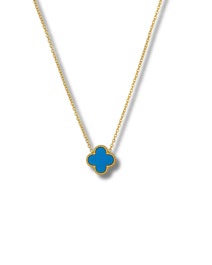 Royal Blue Clover Necklace
