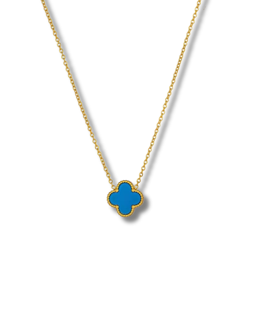 Royal Blue Clover Necklace