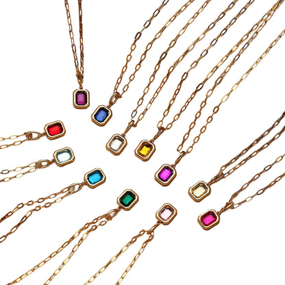 Birthstone Baddie Pendant Necklace