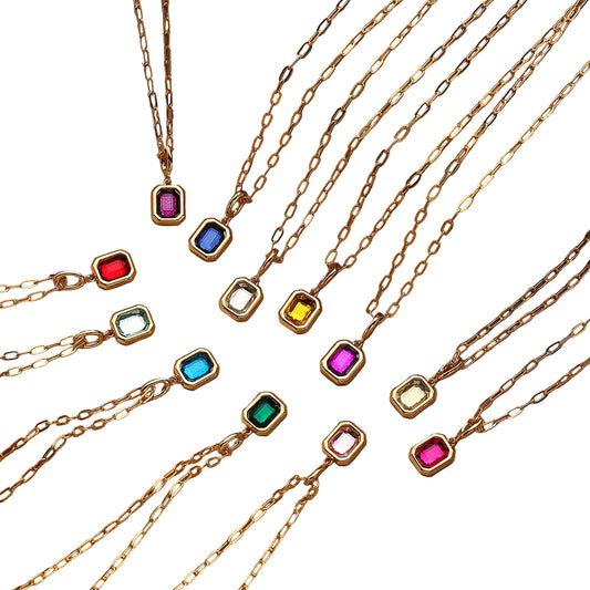 Birthstone Baddie Pendant Necklace