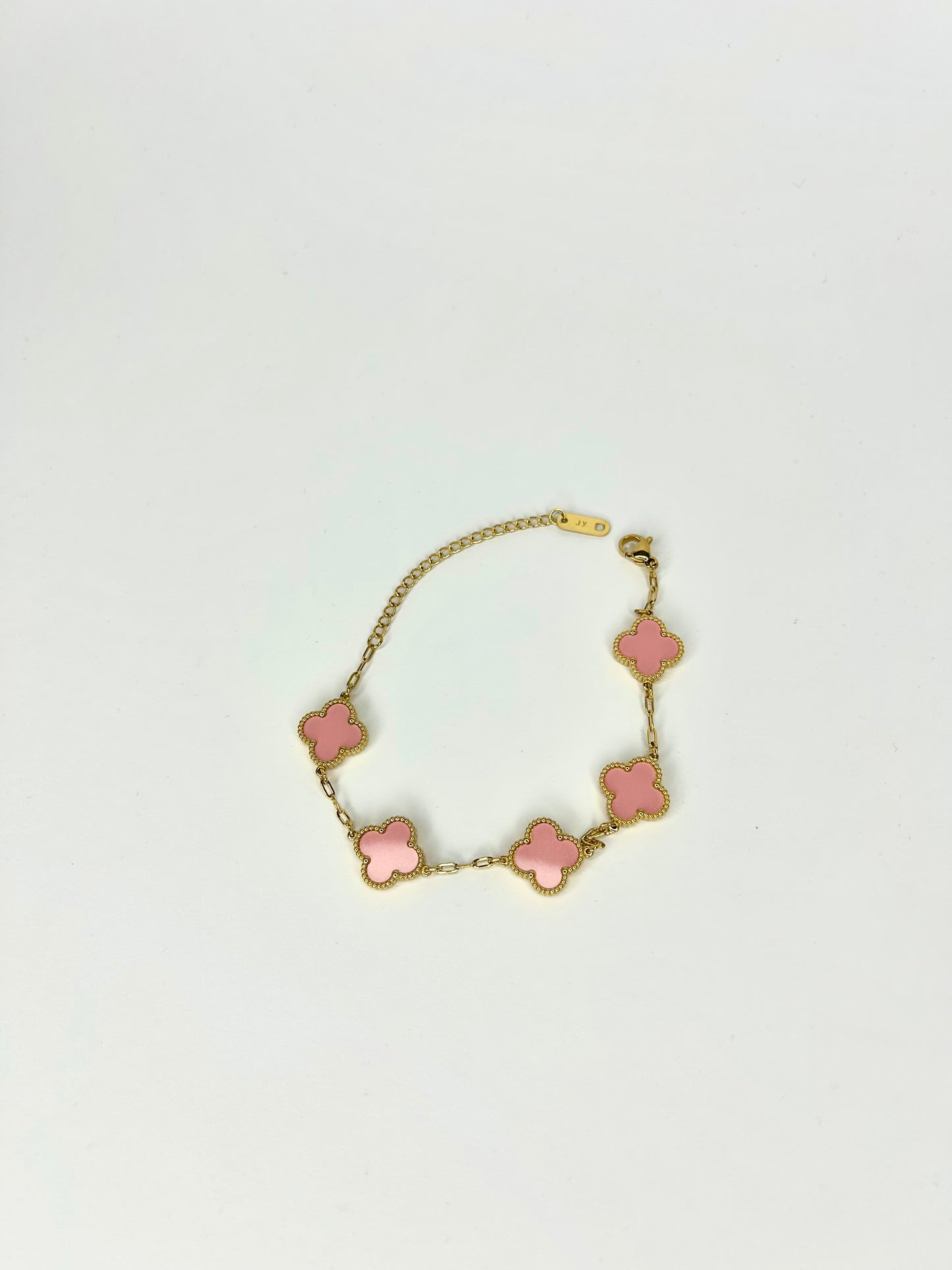 Perfect Pink Clover Bracelet