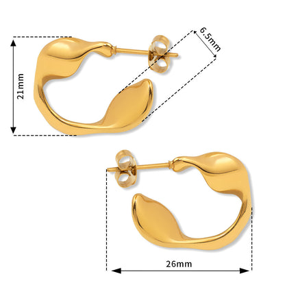 Twist it up Gold Hoops