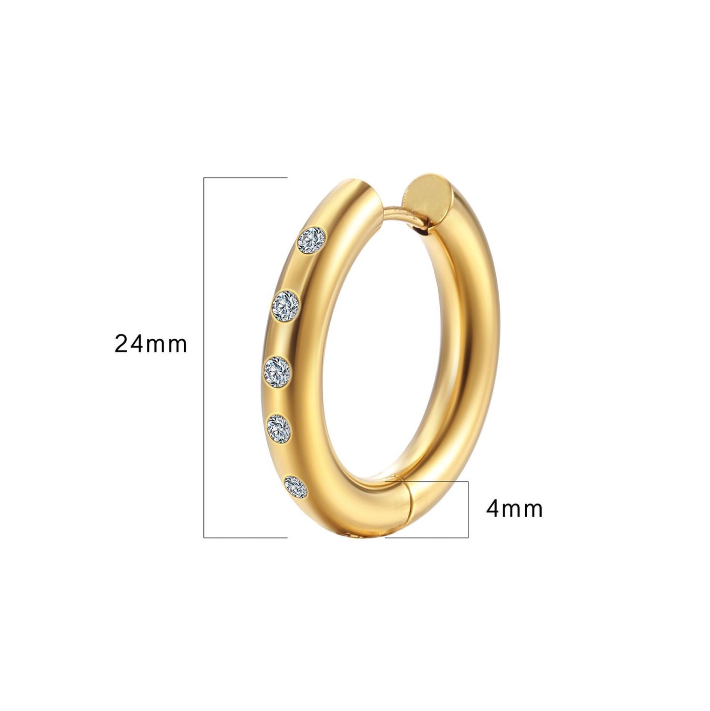 Get'em Girl Diamond Hoops