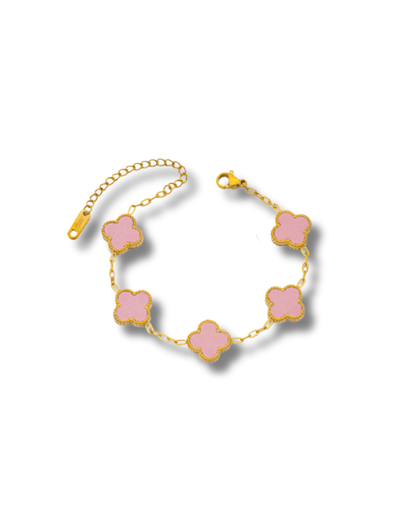 Perfect Pink Clover Bracelet