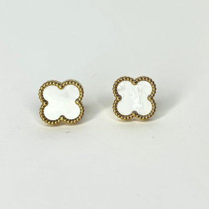 Whimsy White Clover Earrings