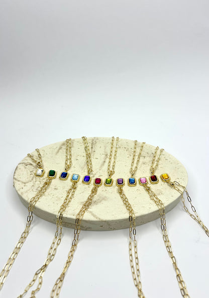 Birthstone Baddie Pendant Necklace