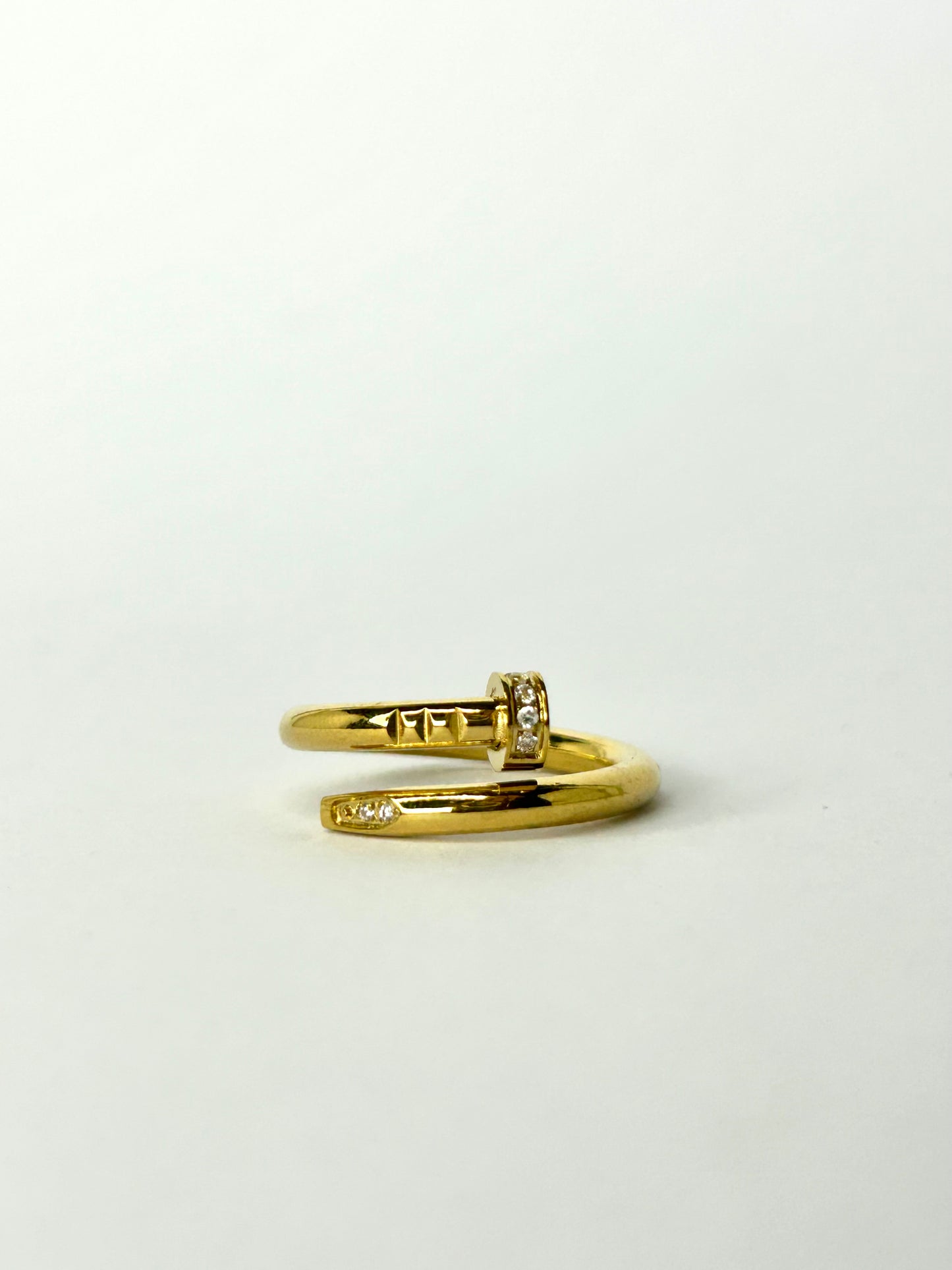 Nailed It Diamond Twist Ring