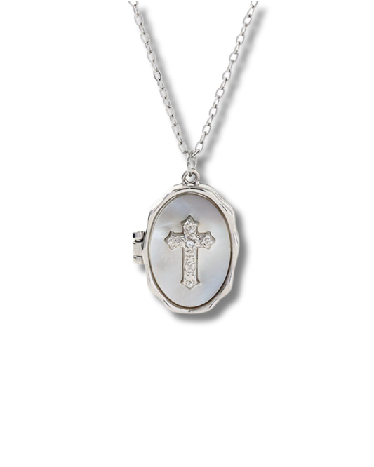 Holy Cross Locket Necklace