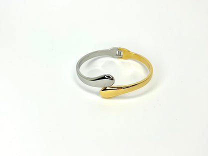 Mixed Metal Swoop Bangle