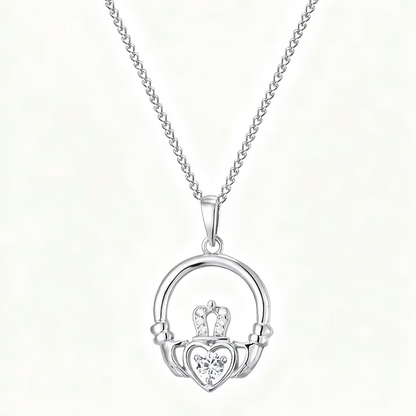Claddagh Diamond Pendant Necklace