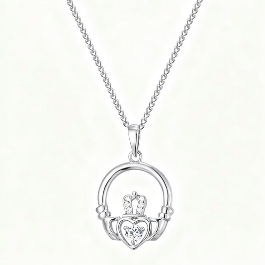 Claddagh Diamond Pendant Necklace