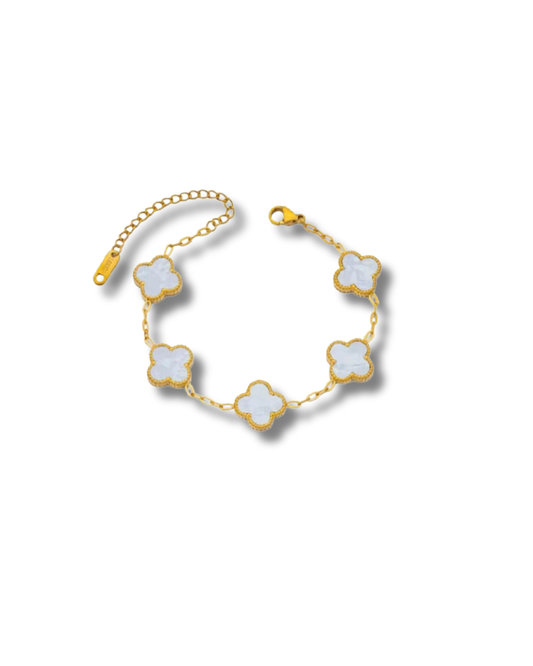 Whimsy White Clover Bracelet