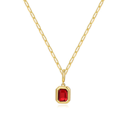 Birthstone Baddie Pendant Necklace