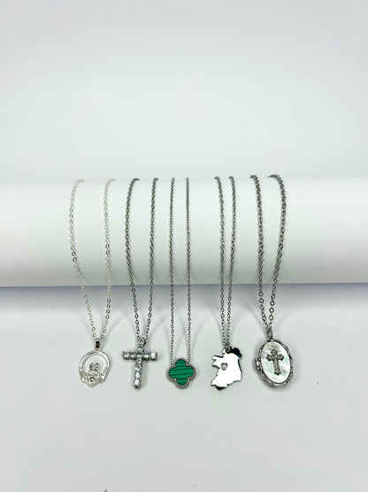 Claddagh Diamond Pendant Necklace