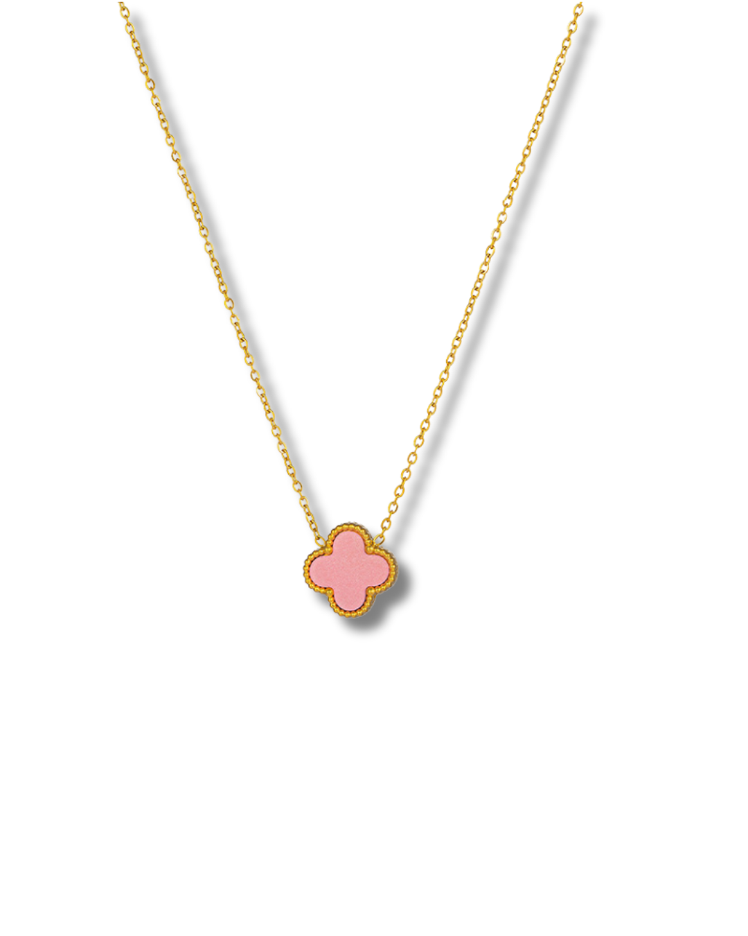 Perfect Pink Clover Necklace