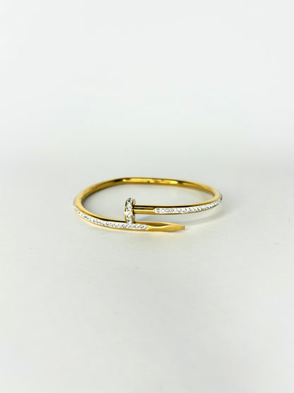 Nailed It Diamond Twist Bangle